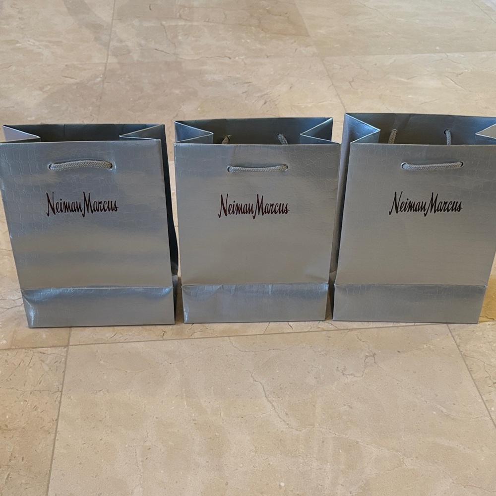 Neiman Marcus Metallic Silver Gift Bags - Picture 2 of 5